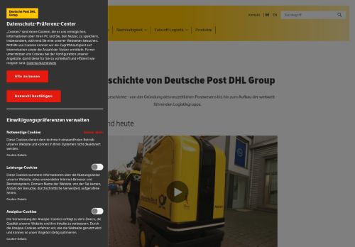 
                            8. Geschichte von Deutsche Post DHL Group