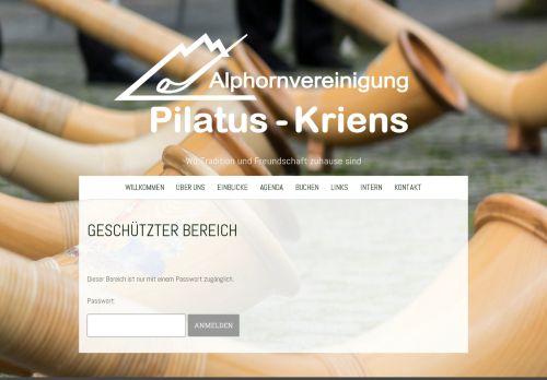 
                            9. Geschützter Bereich - Login - Alphornvereinigung Pilatus Kriens