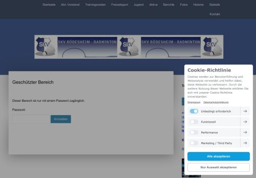 
                            11. Geschützter Bereich - Login - badminton-buedesheim