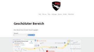 
                            11. Geschützter Bereich - Login - BSG Sicherheit & Service GmbH