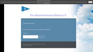 
                            7. Geschützter Bereich - Login - Der Motorbootverein Höxter oder MBV ...