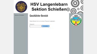 
                            11. Geschützter Bereich - Login - HSV Lale - Schießen