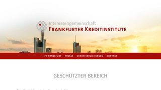 
                            8. Geschützter Bereich - Login - Interessengemeinschaft ... - IFK Frankfurt