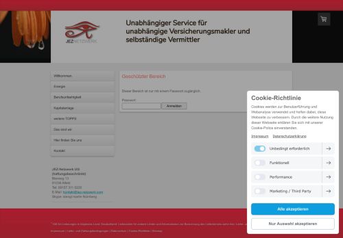 
                            7. Geschützter Bereich - Login - JEZ-Netzwerk