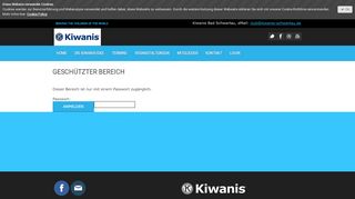 
                            13. Geschützter Bereich - Login - Kiwanis Club Bad Schwartau