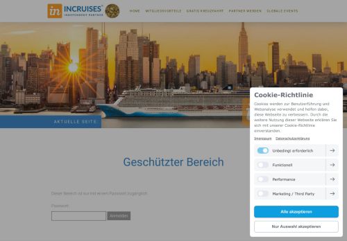 
                            4. Geschützter Bereich - Login - Kreuzfahrtclub INCRUISES ...