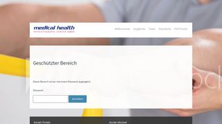
                            1. Geschützter Bereich - Login - medical-healths Webseite!