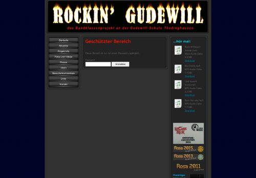 
                            7. Geschützter Bereich - Login - Rockin' Gudewill
