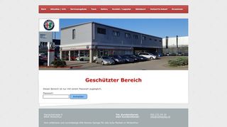 
                            9. Geschützter Bereich - Login - Rolf Wipf AG Ihre Alfa Romeo Garage für ...