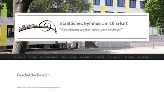 
                            10. Geschützter Bereich - Login - Staatliches Gymnasium 10 Erfurt