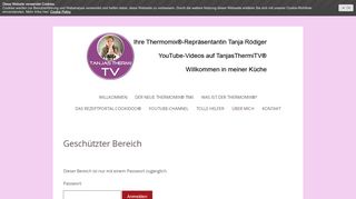 
                            6. Geschützter Bereich - Login - TanjasThermiTV - Thermomix ...
