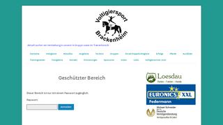 
                            7. Geschützter Bereich - Login - Voltigieren Brackenheim Webseite!