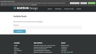 
                            9. Geschützter Bereich - Login - Webagentur Nikdin Partner Design Kiel