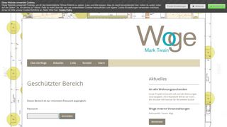 
                            9. Geschützter Bereich - Login - woge-marktwains Webseite!