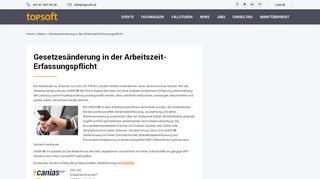 
                            9. Gesetzesänderung in der Arbeitszeit-Erfassungspflicht - topsoft