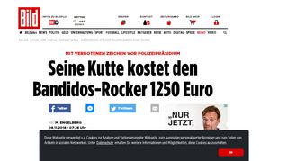 
                            4. Gesetzesverstoß: Kutte kostet Bochumer Bandidos-Rocker 1250 Euro ...