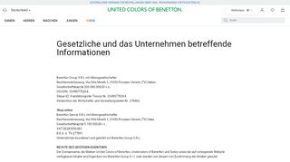 
                            4. Gesetzliche und das Unternehmen betreffende Informationen - Benetton