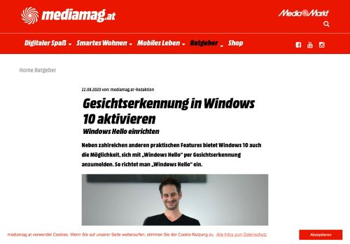 
                            4. Gesichtserkennung in Windows 10 aktivieren - technews.saturn.at