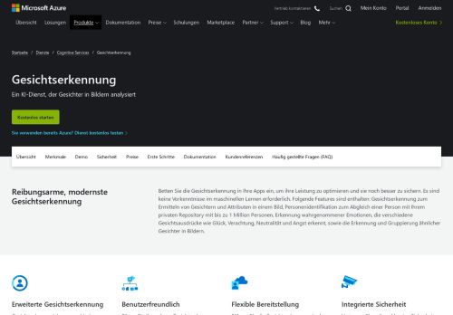 
                            1. Gesichtserkennungs-API: Gesichtserkennungssoftware | Microsoft Azure