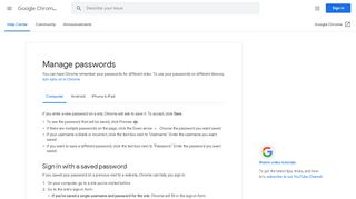 
                            11. Gespeicherte Passwörter verwalten - Computer - Google Chrome-Hilfe
