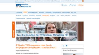 
                            8. Gesperrt: Was tun? - Volksbank Mittweida eG