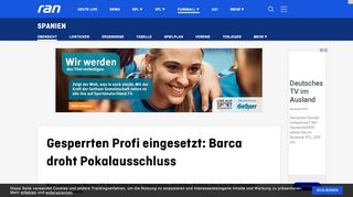 
                            4. Gesperrten Profi eingesetzt: Barca droht Pokalausschluss - Ran