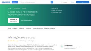 
                            10. Gestão para a Aprendizagem: Módulo Gestão Estratégica | Coursera