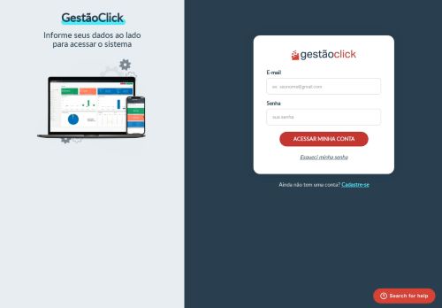 
                            7. GestãoClick - Login