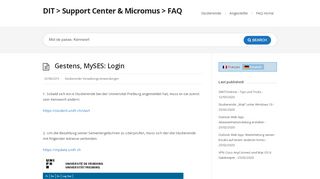 
                            3. Gestens, MySES: Login – DIT > Support Center & Micromus > FAQ