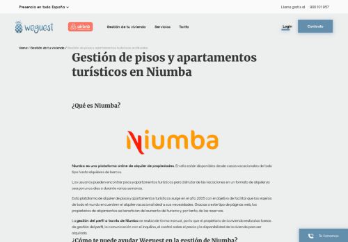 
                            7. Gestion plataforma Niumba - Weguest