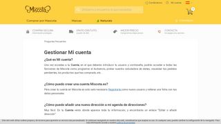 
                            1. Gestionar Mi cuenta - Miscota