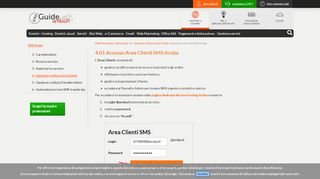 
                            3. Gestione e utilizzo Pannello Admin e Area Clienti SMS Aruba ...