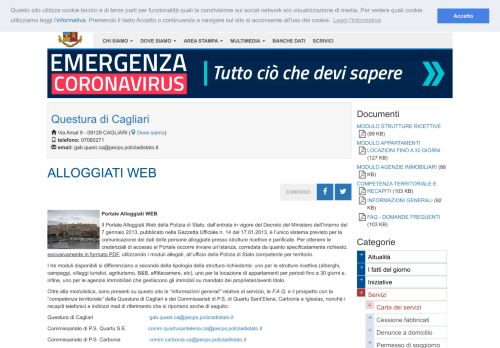 
                            8. Gestione Informatizzata Alloggiati - Questure sul web - Polizia