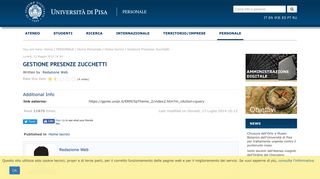 
                            10. Gestione Presenze Zucchetti - Università di Pisa
