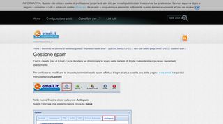 
                            2. Gestione spam | Assistenza email.it - Configurazioni, tutorial e contatti ...