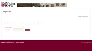 
                            1. Gestione Utenti Esterni : Login utente - Mps