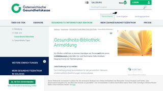 
                            6. Gesundheits-Bibliothek: Anmeldung - Die Salzburger ...
