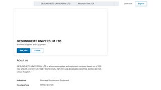 
                            10. GESUNDHEITS UNIVERSUM LTD | LinkedIn