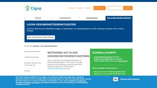 
                            2. Gesundheitsdienstleister | Cigna