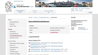 
                            6. Gesundheitsinstitutionen - Gesundheitsdirektion - Kanton Zürich