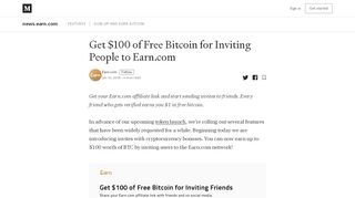 
                            13. Get $100 of Free Bitcoin for Inviting People to Earn.com