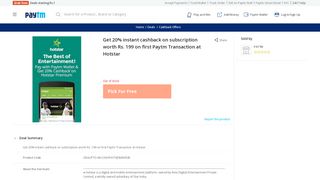 
                            10. Get 20% instant cashback on subscription worth Rs. 199 on first Paytm ...