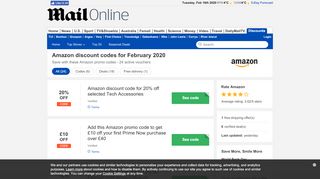 
                            9. Get 20% OFF | Amazon discount codes | February 2019 | Daily Mail
