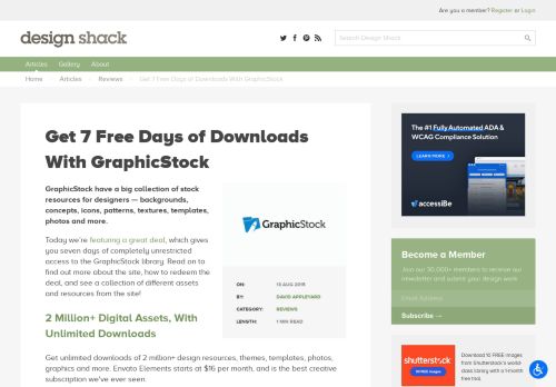 
                            11. Get 7 Free Days of Downloads With GraphicStock | Design Shack