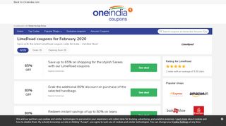 
                            8. Get 80% OFF | LimeRoad coupons | February 2019 | OneIndia