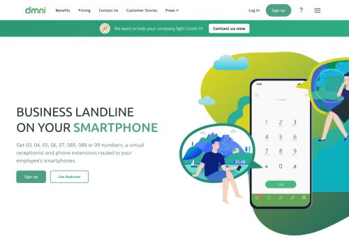 
                            13. Get a business landline number for your mobile | Omni