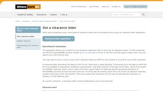 
                            6. Get a clearance letter - WorkSafeBC