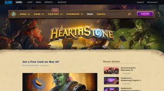 
                            2. Get a Free Card on May 20! - Hearthstone