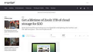 
                            12. Get a lifetime of Zoolz 1TB of cloud storage for $30 - Engadget