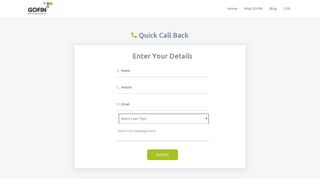 
                            9. Get a Quick Call Back from GOFIN Loan Expert